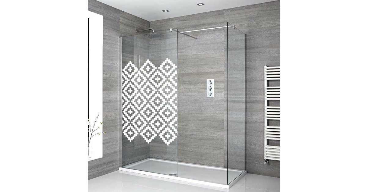 Stickers Porte de douche depoli carreau - autocollant dépoli